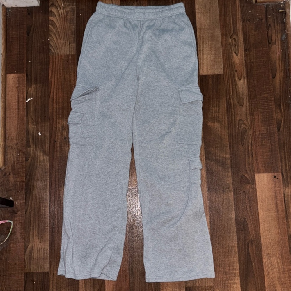 Drawstring Baggy Cargo Sweat Pants